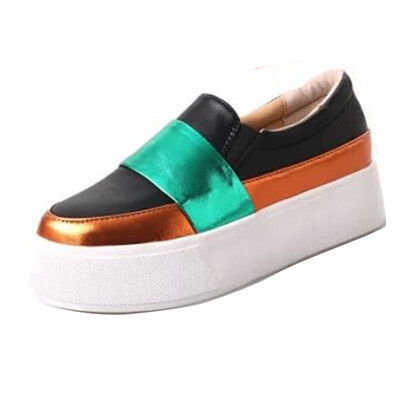 

Women Shoes Platform Casual Flats PU Low Top Sneakers Slip on Loafers Moccasin