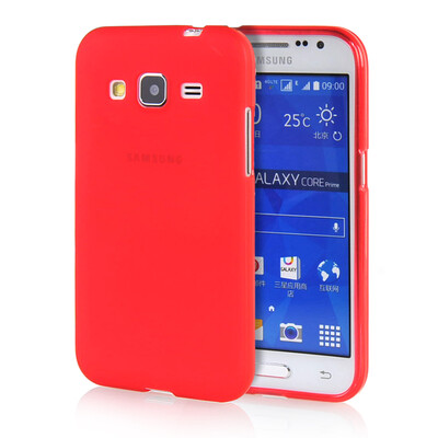

MOONCASE Transparent Soft Flexible Silicone Gel TPU Skin Shell Back ЧЕХОЛ ДЛЯ Samsung Galaxy Core Prime G360 Red