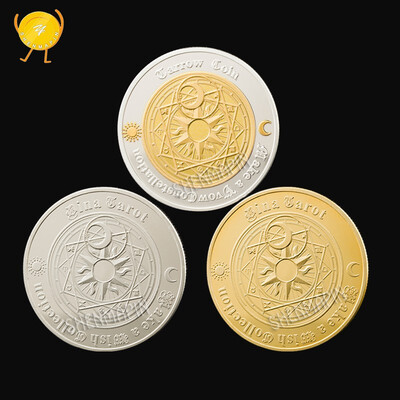 

Western tarot wishing Coin Sun&Moon Constellation Coin Lucky Feng Shui Coins