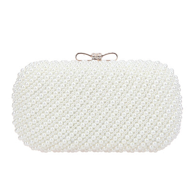 

Fawziya Bow Purses And Handbags Pearl Clutch Evening Bag
