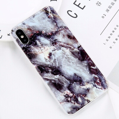 

Glossy Marble Case For iPhone 5 6 7 8 PLUS X Stone Image Pattern Cases Silicon Back Cover