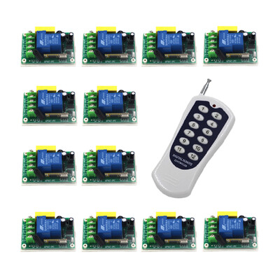 

MITI Переключатель дистанционного управления 220В 30A реле приемника 12CH передатчик двигателя Светодиодные воды-насос беспроводной коммутатор 315/433 обучения код