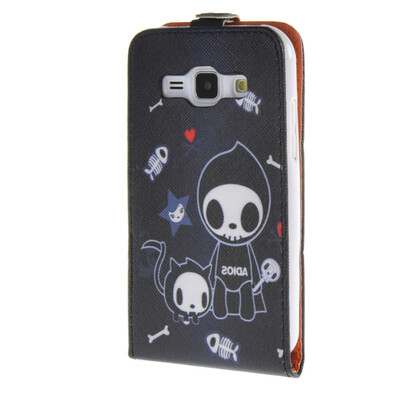 

MOONCASE for Samsung Galaxy J1 Case Leather Bottom Flip Pouch Case Cover [Pattern series] /a01