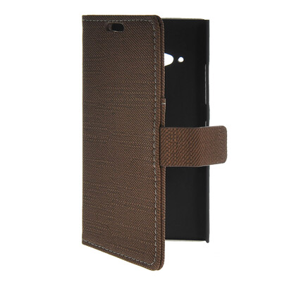 

MOONCASE Slim Leather Side Flip Wallet Card Slot Pouch with Kickstand Shell Back чехол для Nokia Lumia 730 Coffee
