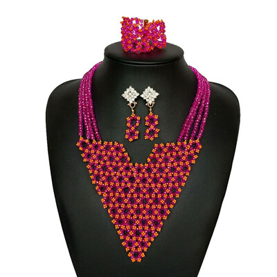 

Fashion Hand Made Red Coral Wedding Bridal Jewelry African Jewelry Sets For Women Nigerian Bridal African Beads Jewelry Set