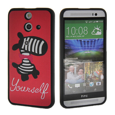 

MOONCASE Cute Pattern Soft Flexible Silicone Gel TPU Skin Shell Back ЧЕХОЛ ДЛЯ HTC One E8