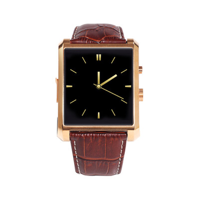 

Sunshar DM08 smart часы Bluetooth Leather Smart Watch with Camera IPS Screen Waterproof for IOS iPhone Android Smartphone Gold
