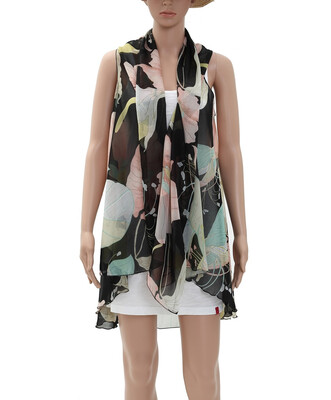 

Chiffon Sleeveless Vest Style Scarf Wrap Skirt Tops Sarong Tunics Magic Scarf Cape Beach Cover up