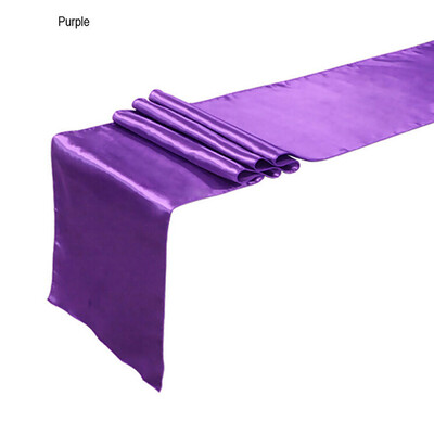 

12" x 108" Satin Table Runner Wedding Venue Decorations Wedding Party 8 Colors