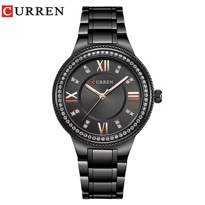 

CURREN 9004 Top Luxury Brand Women Quartz Watch Crystal Design Ladies wristwatches relogio feminino