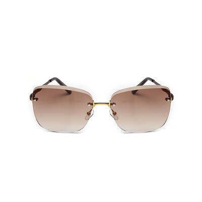 

FEIZATMTA Женские солнцезащитные очки Новый бренд Cat Eye Rimless Eyewear Солнцезащитные очки Gradient Fashion Female Vintage oculos de sol feminino