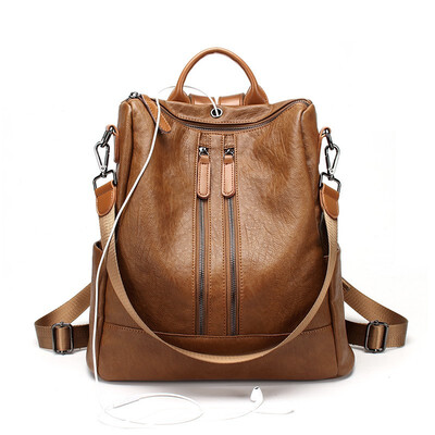

Fashion New Soft Leather Women s Bag for Teenage Shoulders Bag Travel Large Backpack