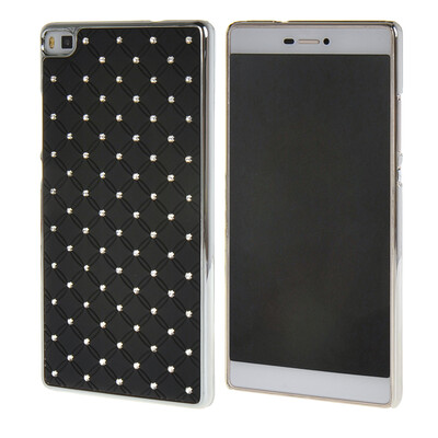 

MOONCASE Huawei P8 Футляр Роскошные Chrome горный хрусталь Bling Звезда задняя крышка чехол для Huawei Ascend P8 Черный