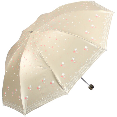 

Jingdong supermarket heaven umbrella to strengthen the strengthening of five-star sparkling black polyester color silk screen five-pointed three-fold sunny umbrella umbrella light purple 33252E