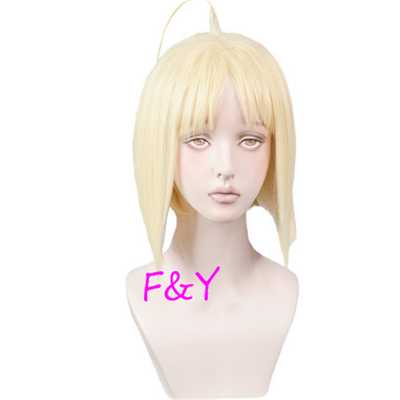 

Cosplay doll face straight hair straight hair tail short hair wig