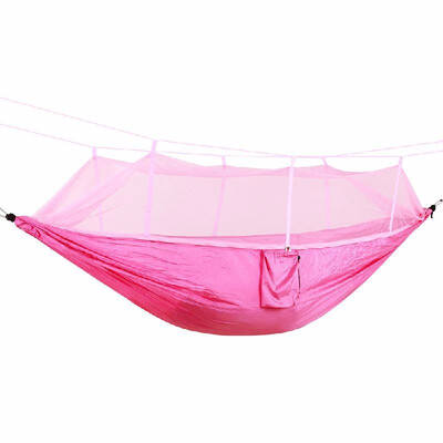 

Portable Lightweight Parachute Nylon Camping Mosquito Nets Hammocks for Outdoor Hiking Travel Backpacking Style 1
