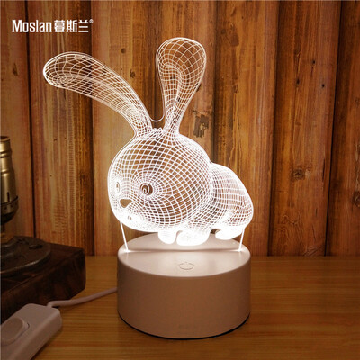 

Creative 3D table lamp than love night lamp Christmas birthday gift three-dimensional plug room bedroom bed simple modern