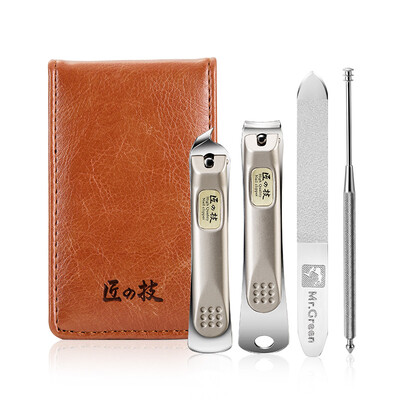 

Craftsmanship SkillGreen M-6104 Nail Clipper Set Nail Clipper Nail Clipper Nail Tips Ear Spoon Ear Tool 4 Piece Set
