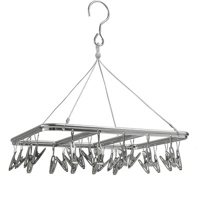 

Increasingly new 26 clothes racks aluminum alloy clothes socks folder underwear socks windproof metal rack RYX-0235
