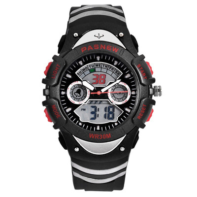 

PASNEW Electronic table Multifunctional double diving watch Male watch Waterproof student table PSE-308A Black
