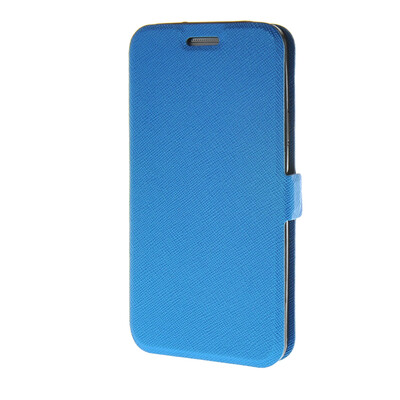 

MOONCASE Cross pattern Flip Pouch Leather Wallet Slim Stand чехол для Samsung Galaxy A3 Blue