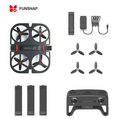 

Funny FUNSNAP iDol with drone aerial aircraft folding portable 1080P HD A set 3 batteries 1 remote control
