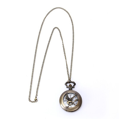 

Bronze GunBlack Steampunk Quartz Pocket Watch Pendant Necklace Chain Style 25 BIRD