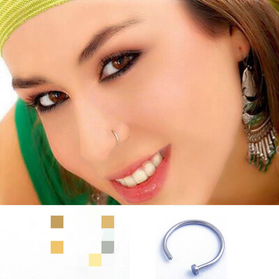 

Hot Stainless Steel Nose Open Hoop Ring Earring Body Piercing Studs Jewelry