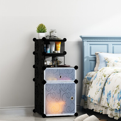 

Kiss Fuju bedside table non-drawer plastic storage cabinet non-wood simple childrens toy locker combination quilted storage box