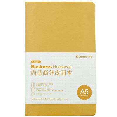 

Coix C5911 A5 Business Leather Notebook Diary Creative Notepad 122 Yellow