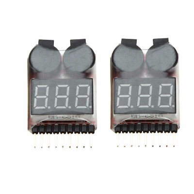 

2Pcs 1-8S Indicator RC Li-ion Lipo Battery Tester Low Voltage Buzzer Alarm New Vehicles & Remote Control Toy Accessories