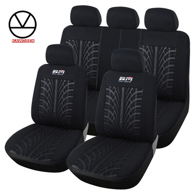 

KAWOSEN Car Seat Cover Looped Fabric Universal Fit Most Vehicles Seats Covers Black Car Seat Protector Car Accessories
