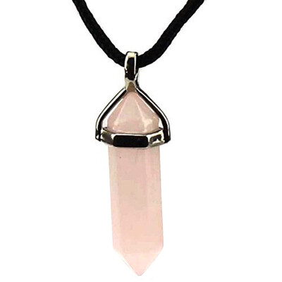 

Natural Crystal Pendant NecklaceBullet personality pendant necklaceHexagonal PendantSweater Crystal Necklace