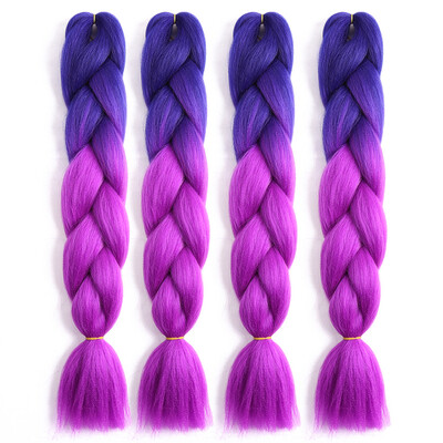 

63 Colors 4 piecelot Synthetic 2T3T4T High Temperature Fiber Ombre Braiding Hair 24 inch Jumbo Braids Hair Extensions