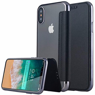 

iPhone X CaseLontect Slim PU Leather Folio Flip Case with Card Slot & Clear Soft TPU Back Cover for Apple iPhone X wallet case