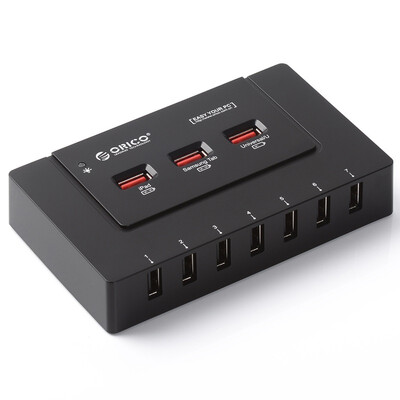 

ORICO HF7U-3P-BK 7-port USB20 expansion interface HUB hub with 3 port charging black