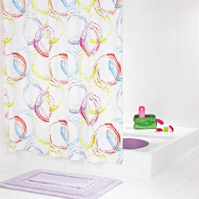 

Jingdong supermarket Germany Reid RIDDER multicolored ring series EVA waterproof mold Moisturizing curtain 180x200cm 33810 send bath curtain ring