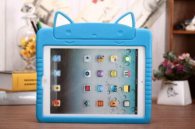 

Kids Safe Thick Shock Proof Handle cat EVA Foam stand Case Cover For iPad Air 5