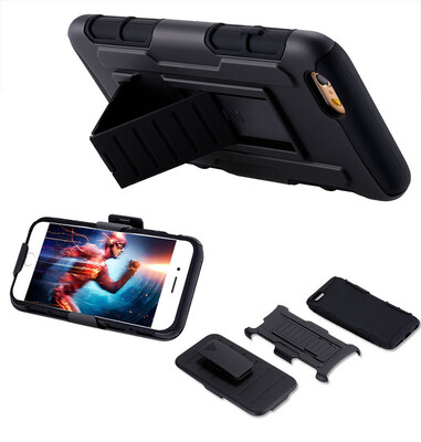 

Rugged Combo Armor Phone Case for iPhone 5 5S 6 6S 6Plus Belt Clip Holster Stand Shockproof Hard Cover