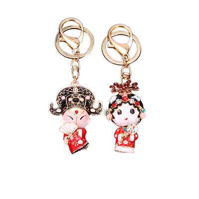 

Extreme space JDKJ creative Chinese style couple key chain car key chain key pendant Chinese Valentines Day gift to send his wife wife Valentines Day gift Hua Dan Xiaosheng