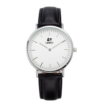 

LeeEv Fashion Leather Band Stainless Steel Case Casual Watch for Women