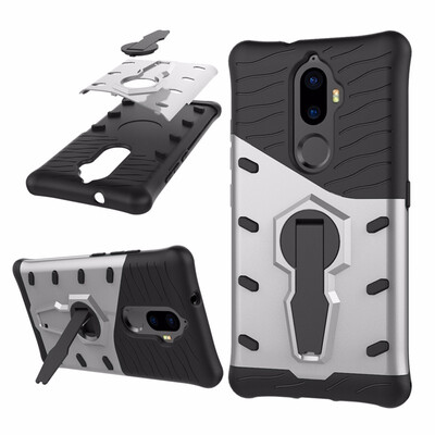 

Goowiiz Phone Case For Lenovo K8 NoteK8 Plus Luxury Armor TPUPC Silicone Hard Bracket Prevent falling