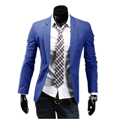 

Zogaa New Mens Suit Multicolor Casual
