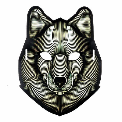 

Halloween LED Light Full-face Mask Sound Activated Glowing for Festival Party Halloween Carnivals Dance Ball Masquerades Cosplay