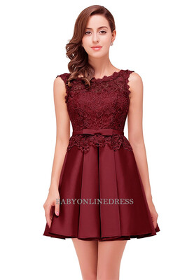 

Prom Dresses 2018 Short Sexy Applique Lace Formal Party Gown Prom Dress