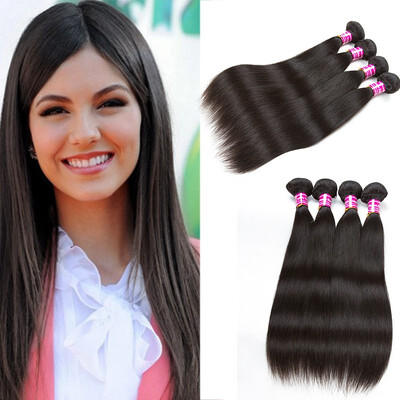 

Glary 4PCS Lot Brazilian Virgin Hair Straight Unprocessed Virgin Brazilian Straight Hair Weave Bundles Wholesale Human Hair Weave
