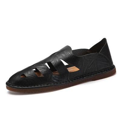 

Damaizhang Brand designer men loafer 100 leather men hole sandals casual office business shoes
