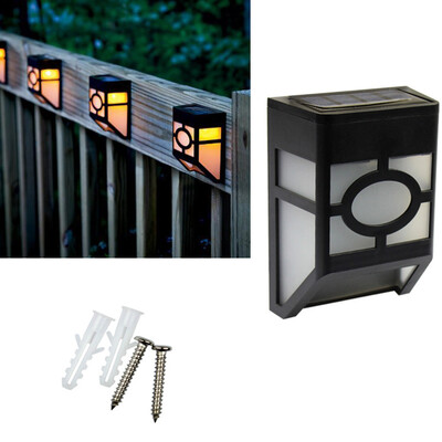 

4pcs High Brightness Solar LED Waterproof Wall Lamp PC ABS Material Garden Decorative Fence Lights Outdoor Lighting