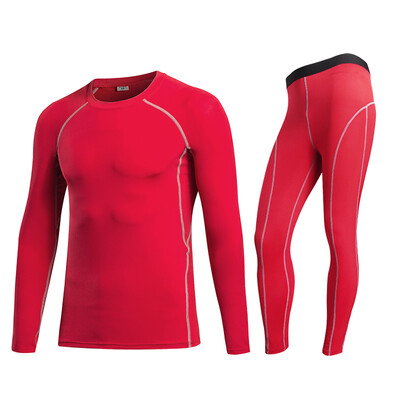 

Quick Dry Tracksuit For Men Fitness Tight Long Sleeve T-Shirt Pant MenS Suit