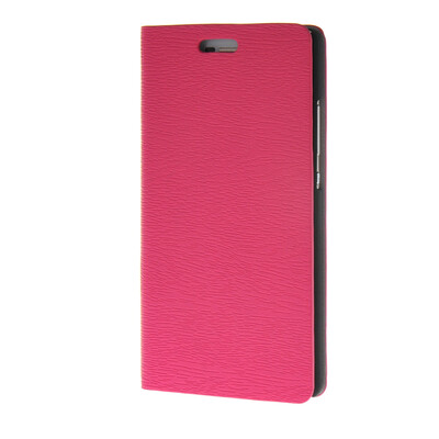 

MOONCASE Leather Side Flip Wallet Card Holder Stand Shell Pouch ЧЕХОЛ ДЛЯ Huawei Ascend P8 Hot pink